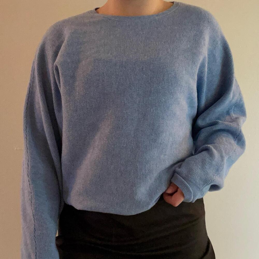 Philosophy Blue Thick Knit Sweater — Women's Size L